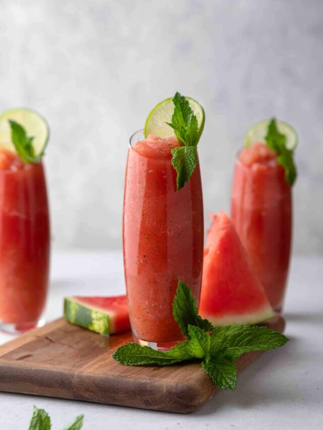 70 calories 4-ingredient Watermelon Slushie