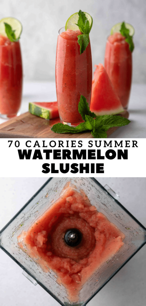 Watermelon mint slushies