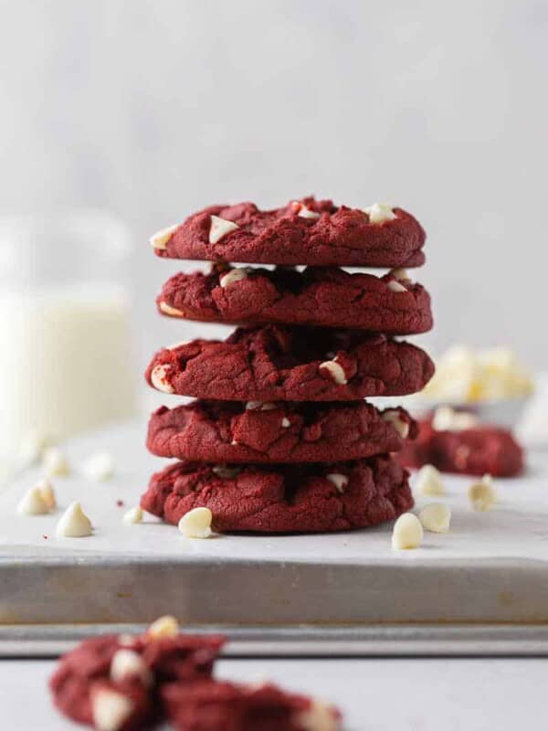 CRUMBL white chocolate chip red velvet cookies