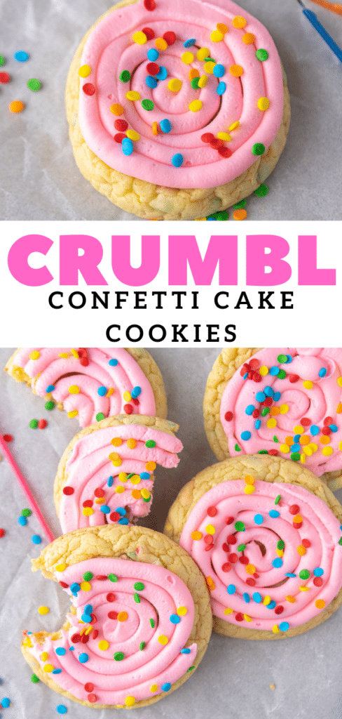 CRUMBL confetti cake cookies