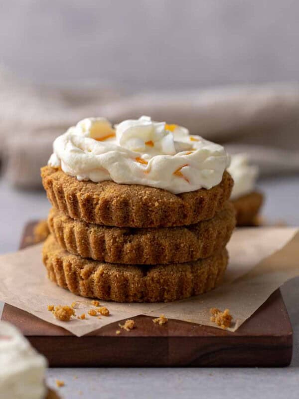Stack of peaches and cream cookies