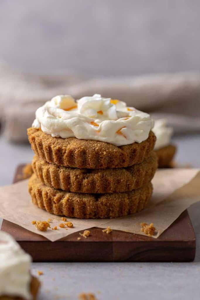 Stack of peaches and cream cookies