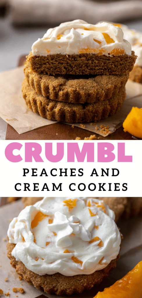 Graham cracker cookie with peaches and cream 