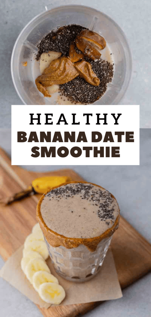 Healthy banana date smoothie