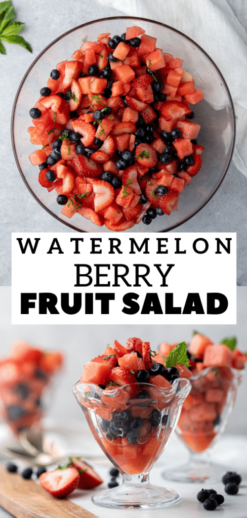 Watermelon berry fruit salad