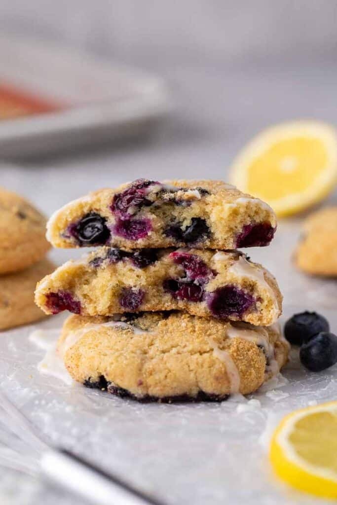 Crumbl blueberry cookies