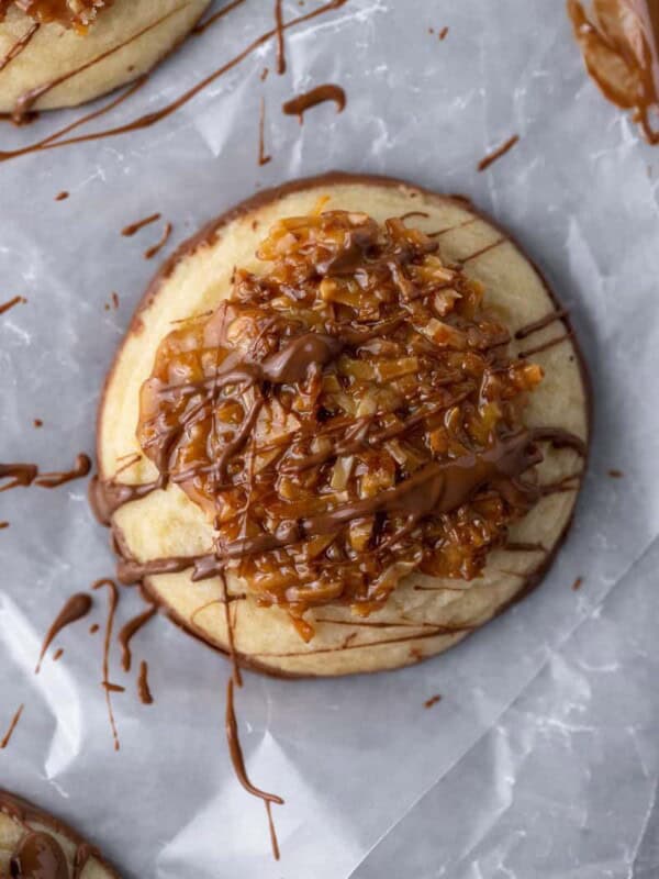 CRUMBL caramel coconut fudge cookies