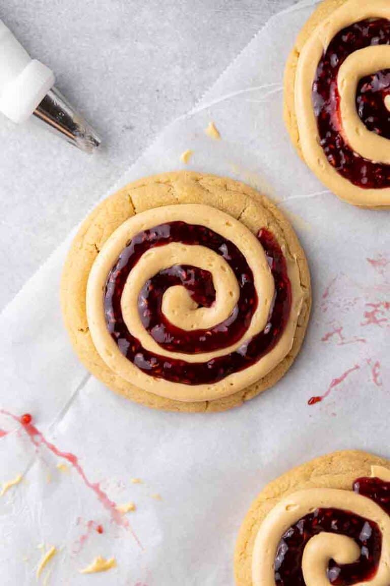 CRUMBL Peanut Butter and Jelly Cookies copycat Lifestyle of a Foodie