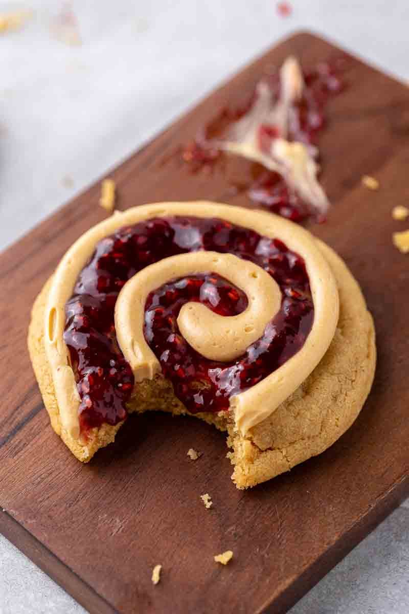 Crumbl peanut butter jelly cookies