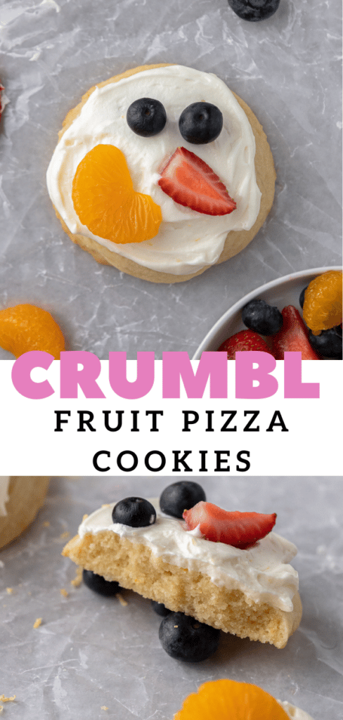 Fruit pizza cookies from scratch