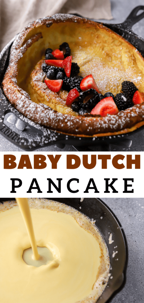 Easy dutch baby pancakes in a skillet