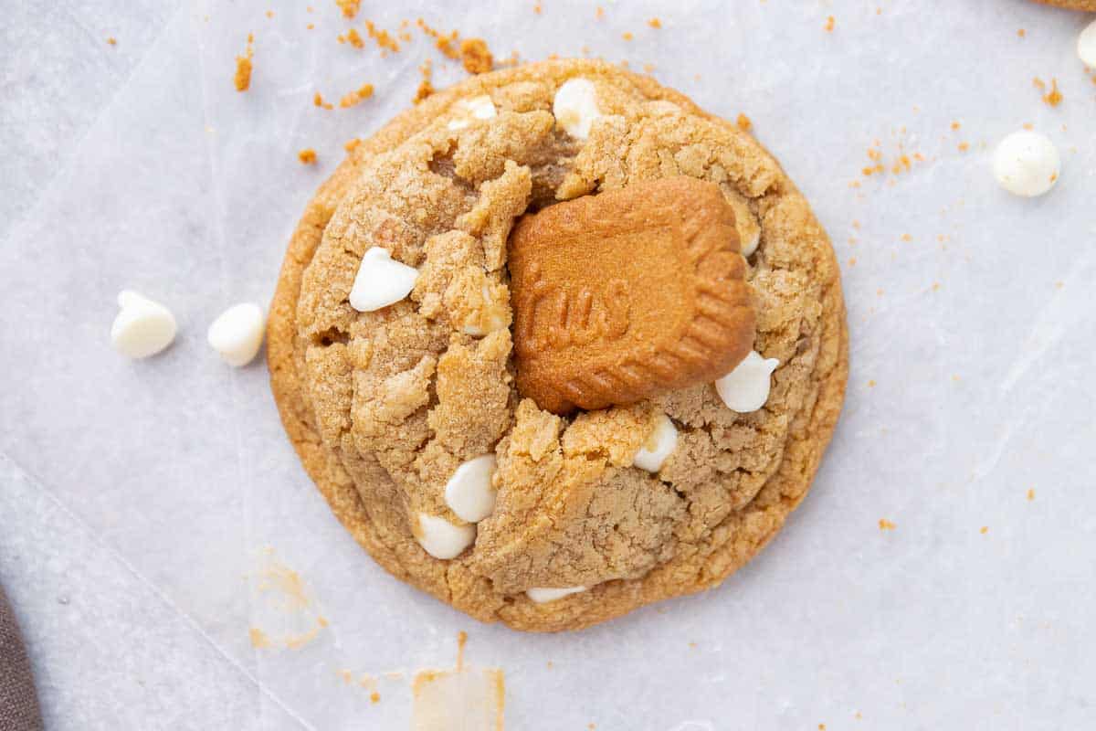 Crumbl Biscoff white chip cookies copycat recipe Lifestyle of a Foodie