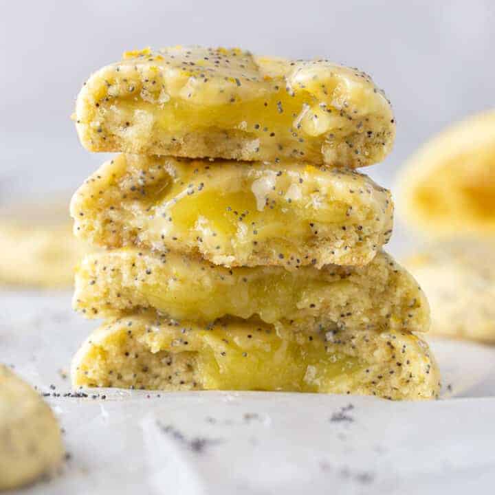 CRUMBL lemon poppy seed cookies with lemon curd filling Lifestyle of