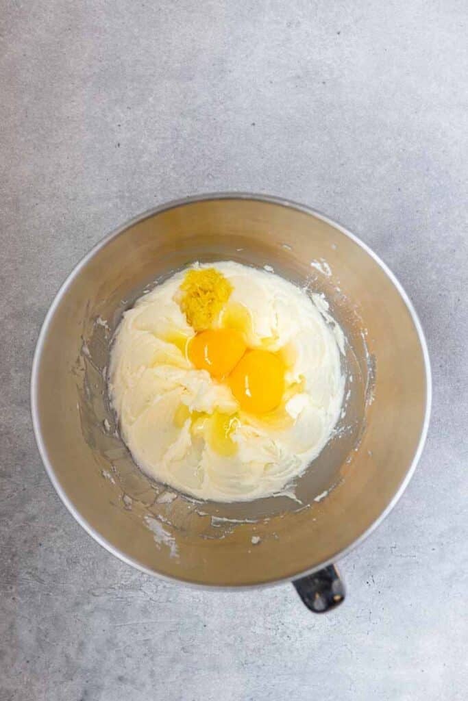 creamed butter and egg