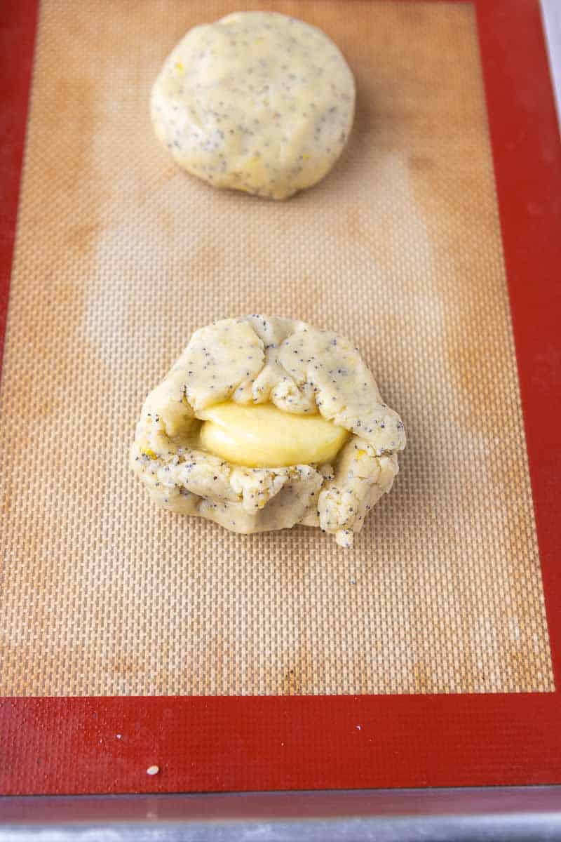 CRUMBL lemon poppy seed cookies with lemon curd filling Lifestyle of