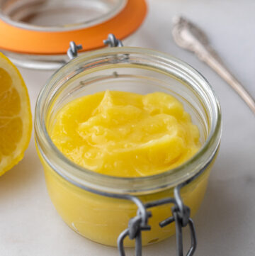 Small batch lemon curd in a jar