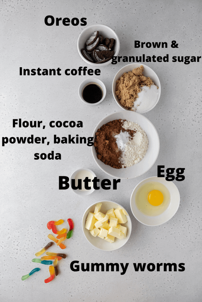 ingredients for dirt cake cookies