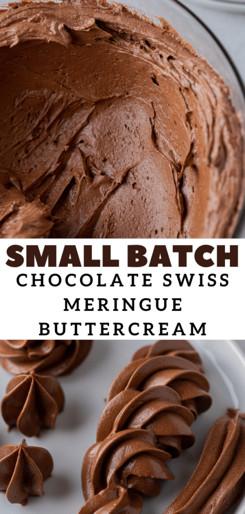 small batch chocolate swiss meringue buttercream