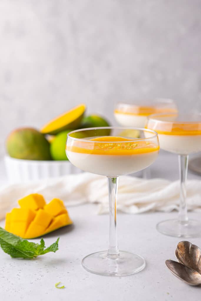 Creamy mango Panna Cotta 