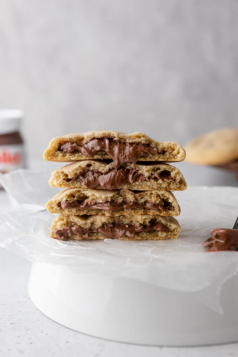 Stuffed CRUMBL Hazelnut Churro cookies copycat Lifestyle of a Foodie