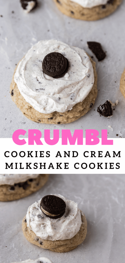 Crumbl cookies and cream milkshake cookies 