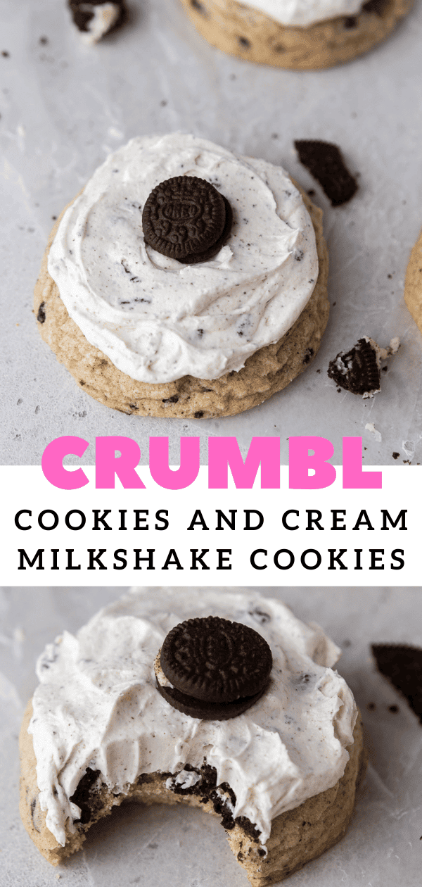 Crumbl Cookies and Cream Milkshake Cookies Lifestyle of a Foodie