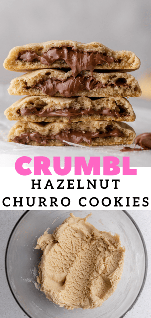 Crumbl hazelnut churro cookies 