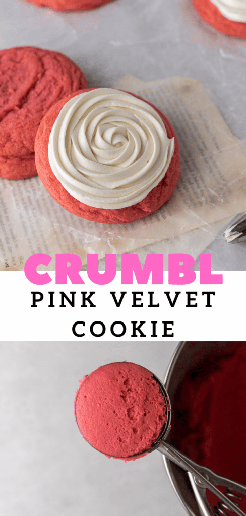 Crumbl pink velvet cookies