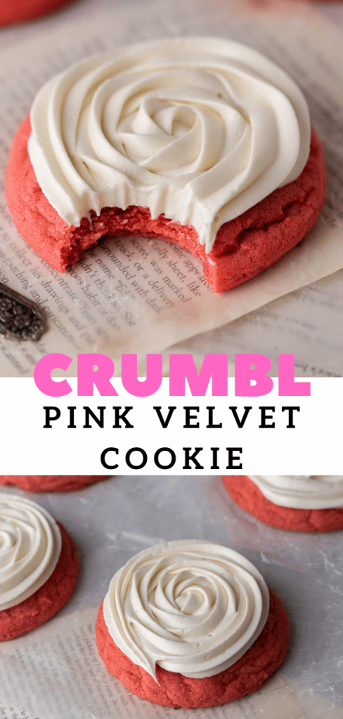 Crumbl pink velvet cookies