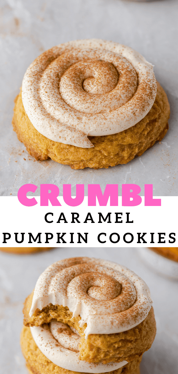 Frosted Crumbl Caramel Pumpkin Cookies Copycat Recipe Lifestyle of a