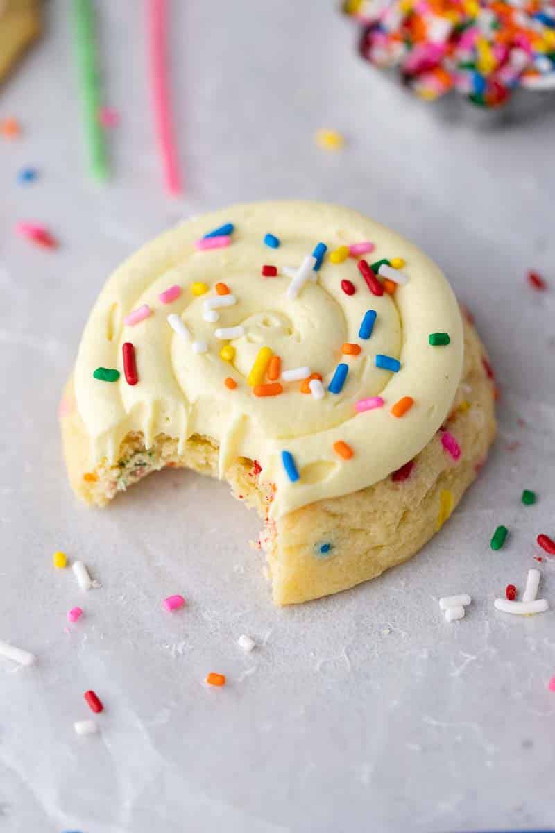Crumbl Birthday cake cookies with Sprinkles Lifestyle of a Foodie