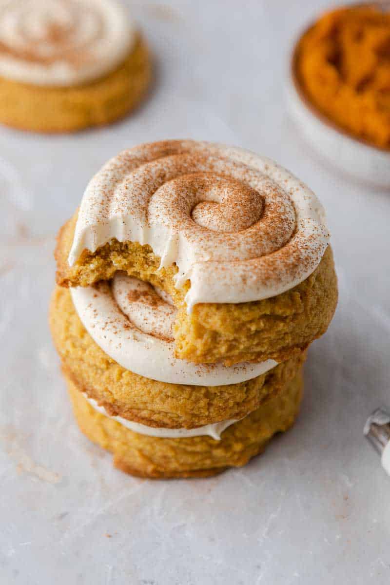 Frosted Crumbl Caramel Pumpkin Cookies Copycat Recipe Lifestyle Of A Foodie