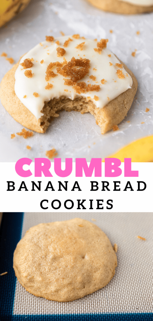 Crumbl banana bread cookies