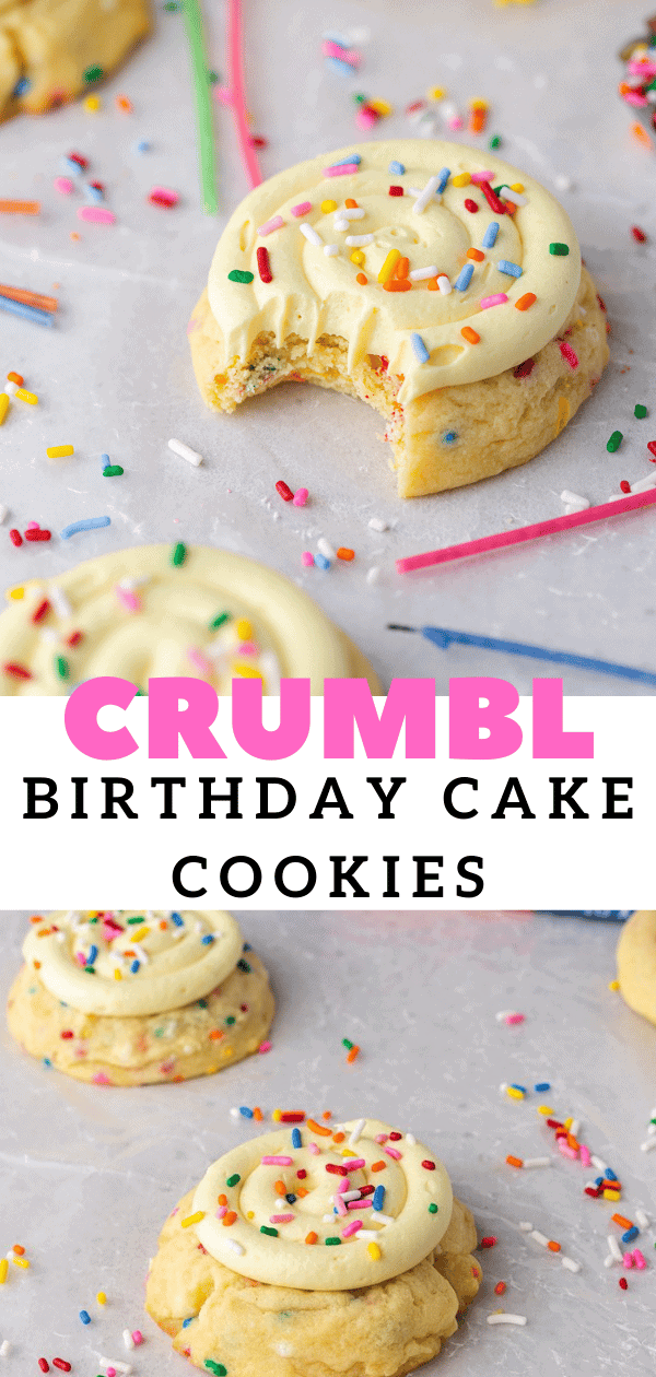 Crumbl Birthday cake cookies with Sprinkles Lifestyle of a Foodie