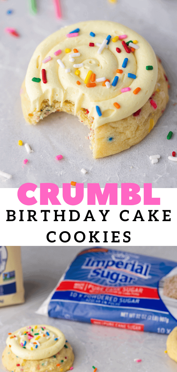 Crumbl Birthday cake cookies with Sprinkles Lifestyle of a Foodie