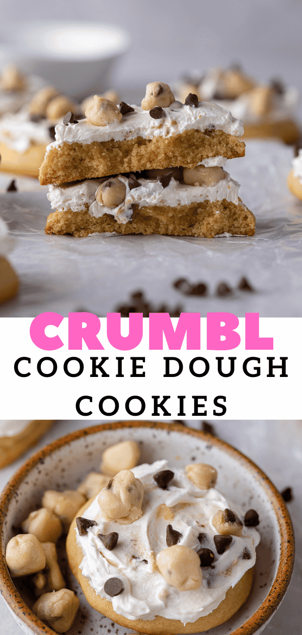 Crumbl Cookie Dough Cookies with Ice Cream Frosting Lifestyle of a Foodie