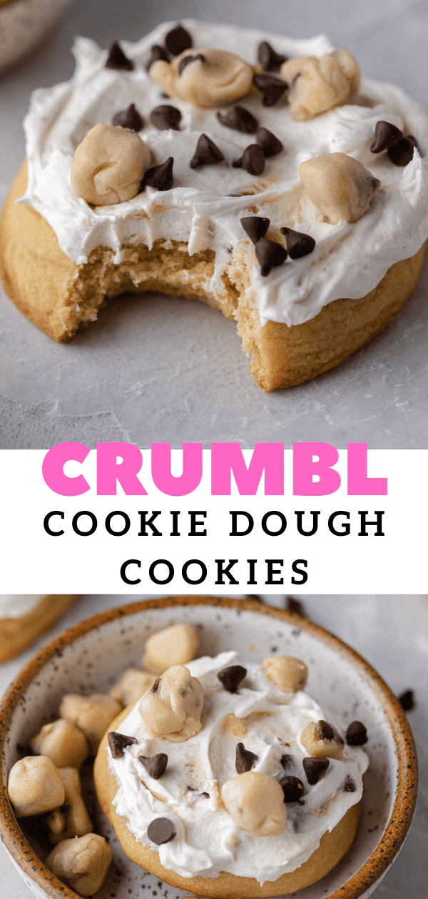 Crumbl Cookie Dough Cookies with Ice Cream Frosting Lifestyle of a Foodie