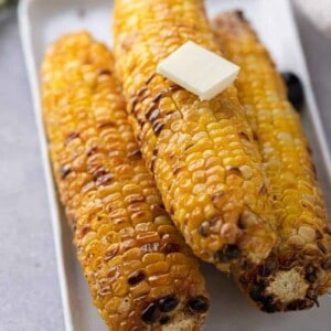 Grilled corn on the cob in the air fryer