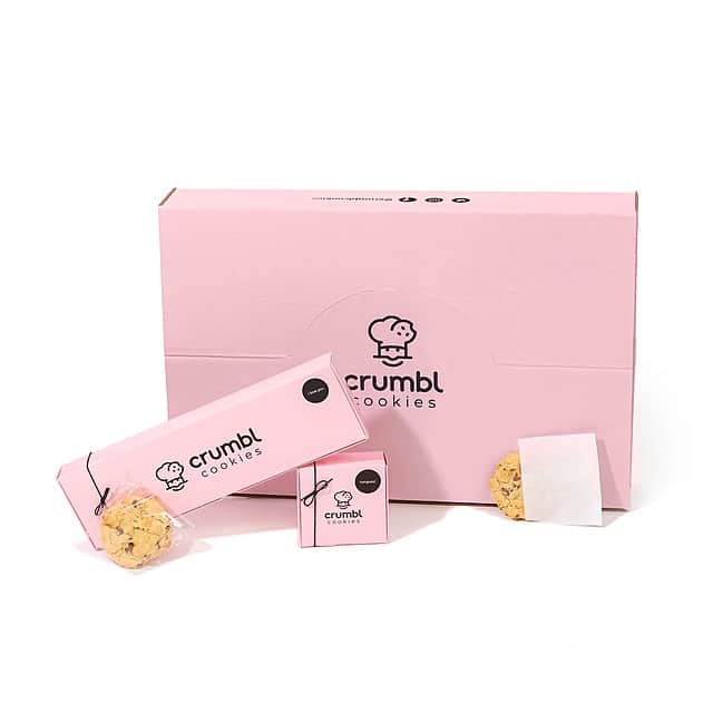 Crumbl pink boxes