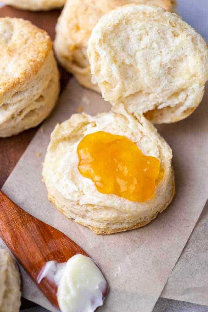 Biscuit with jam