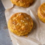 Pumpkin biscuits for one