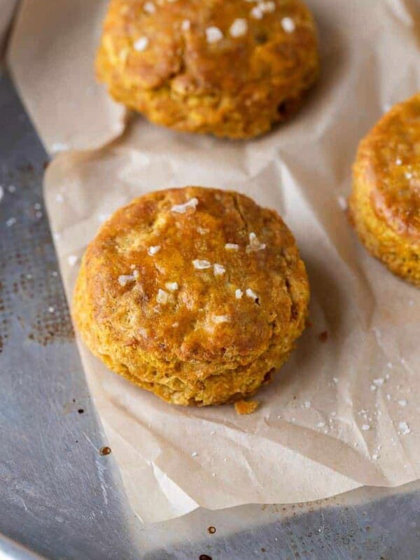 Pumpkin biscuits for one