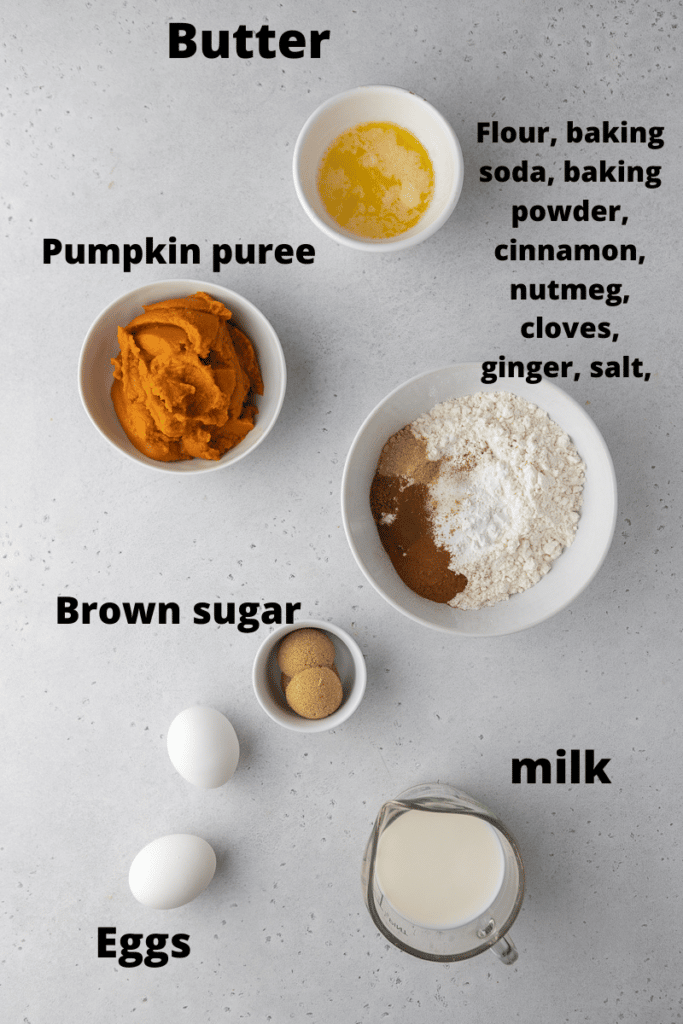 Fluffy pumpkin pancake recipe ingredients