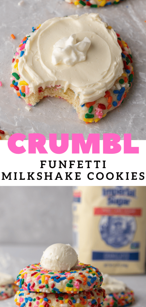 Crumbl funfetti milkshake cookies 