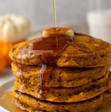 Stack of pumpkin pancakes