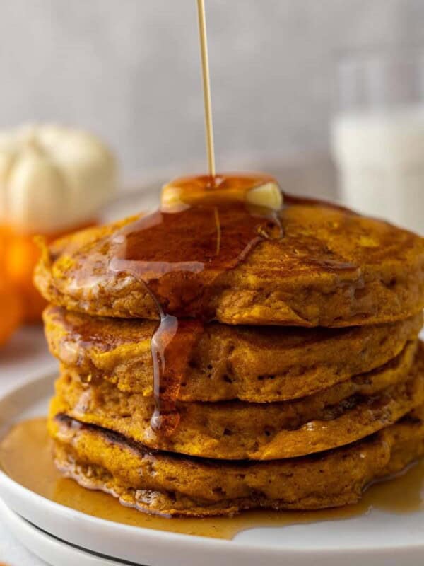 Stack of pumpkin pancakes