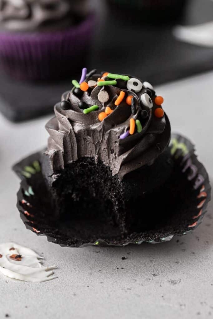 Black velvet cupcake