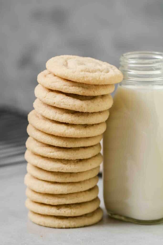 Stack of the Softest sugar cookies