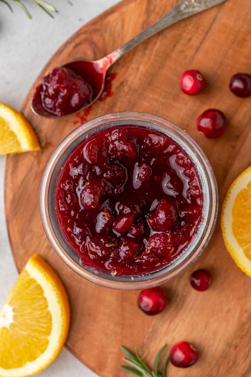 Cranberry sauce with oranges