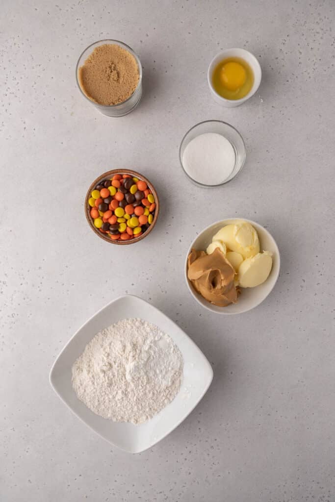 Ingredients for Reese's cookies